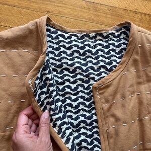 Handmade quilted jacket Carhartt Boro Sashiko visible mending car coat abstract